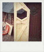 Hand made door for summer house. Liss, Hampshire